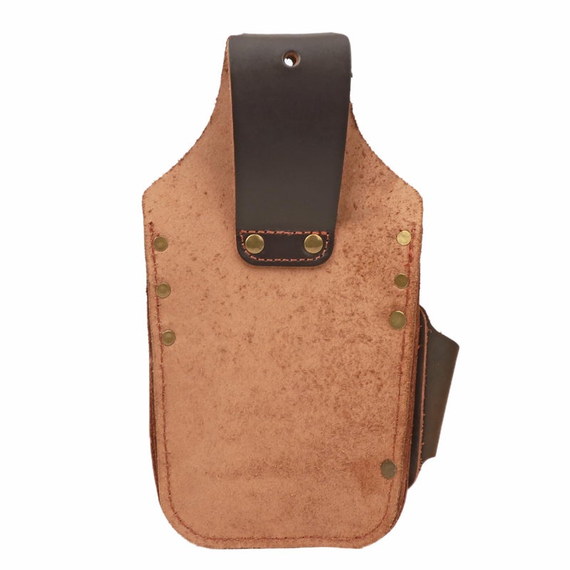 TOURBN Tourbon Leather Electrician Holster Tape Thong 3 Inch Tunnel Loop Multipurpose Maintenance Tool Pouch 5 Pockets with Tape Holder for Belt - Image 3
